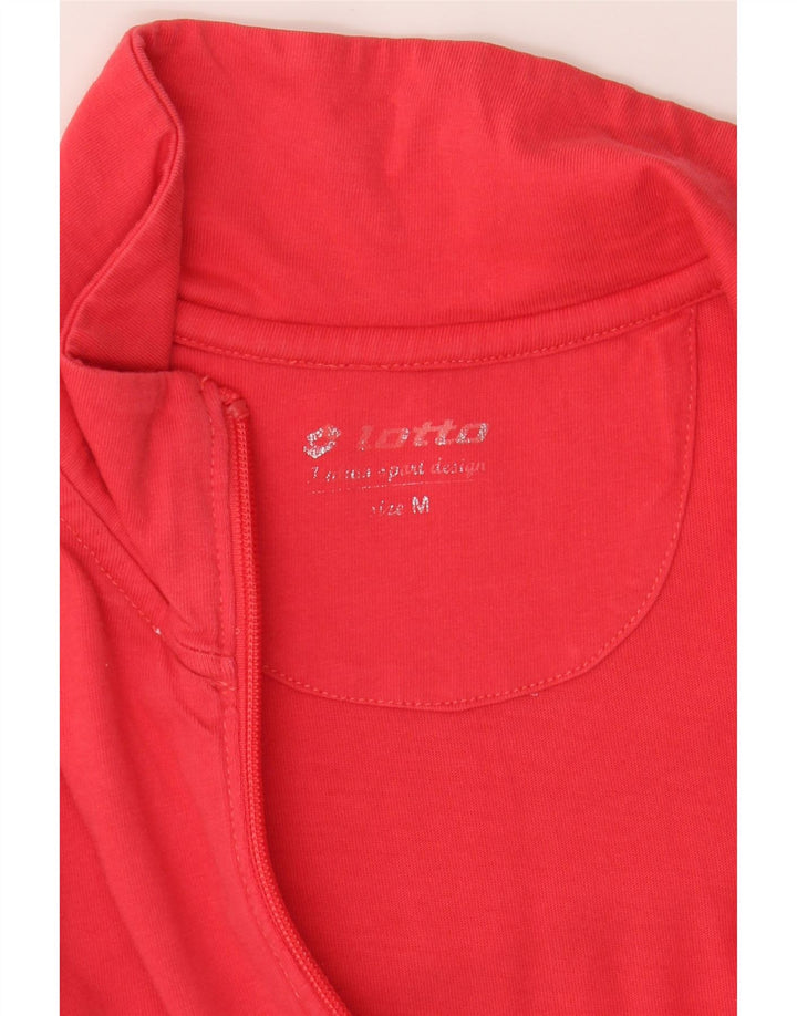 LOTTO Womens Tracksuit Top Jacket UK 14 Medium Red Cotton Vintage Lotto and Second-Hand Lotto from Messina Hembry 