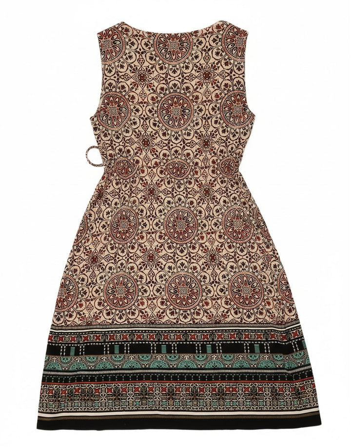MONSOON Womens Sleeveless A-Line Dress UK 14 Medium Multicoloured Paisley