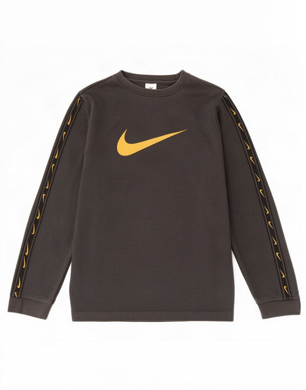 Felpa con grafica Nike da bambino, 13-14 anni, XL, cotone color block nero