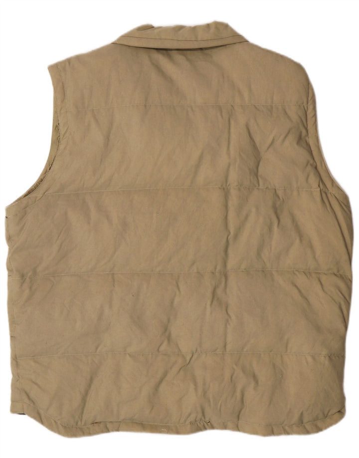 Gilet imbottito da uomo Asics UK 40 Large Beige in poliammide