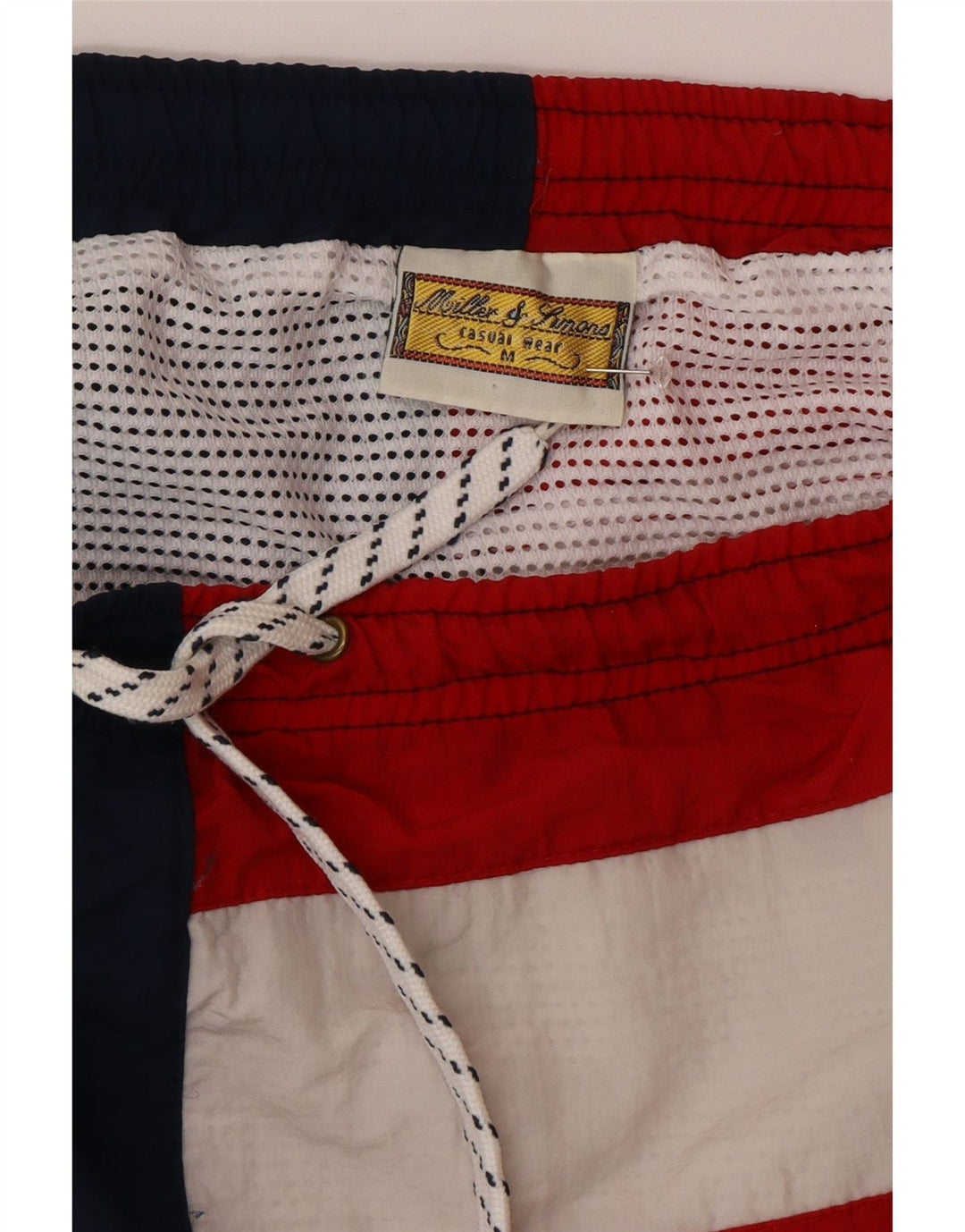 Pantaloncini da bagno grafici vintage da uomo in nylon color block medio multicolore