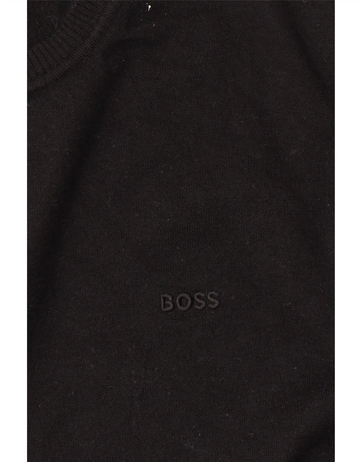 Maglione maglione girocollo da uomo Hugo Boss nero medio