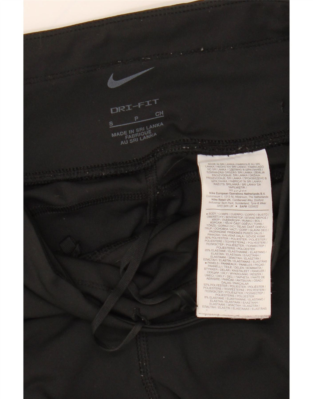 Leggings Dri Fit da donna NIKE UK 10 piccolo poliestere nero