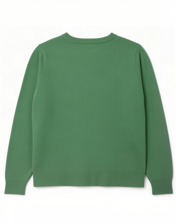 Maglione maglione girocollo da donna Marks & Spencer UK 12 Acrilico verde medio