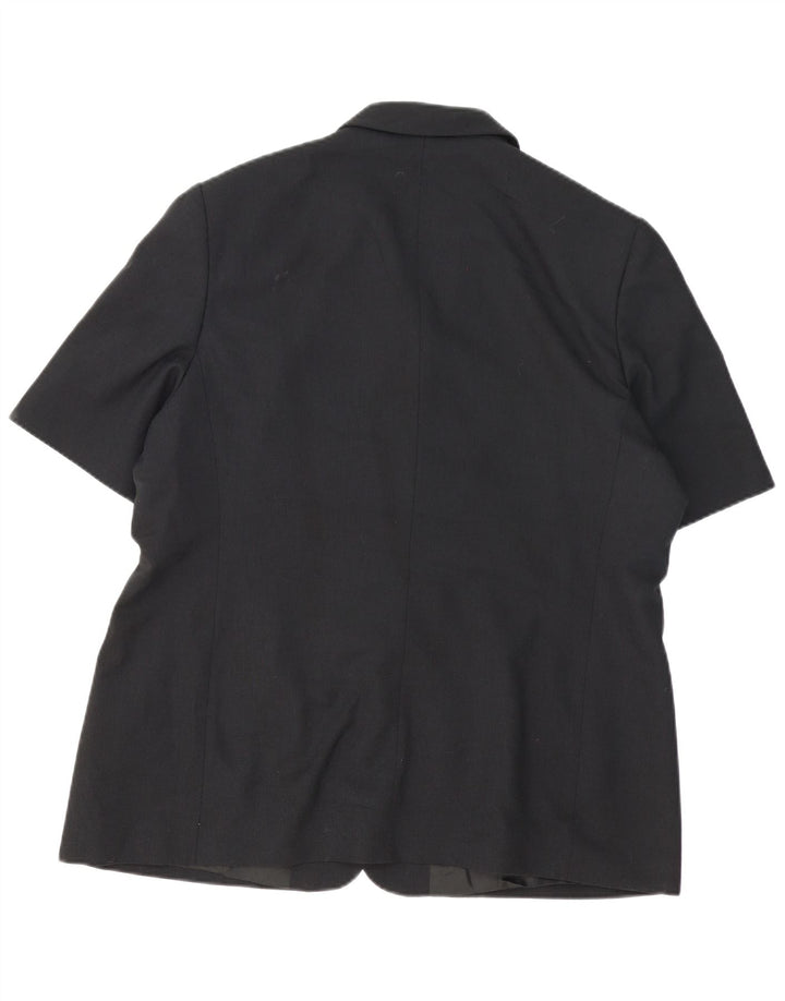 Giacca blazer a maniche corte a 2 bottoni da donna Marks & Spencer UK 20 2XL Nera