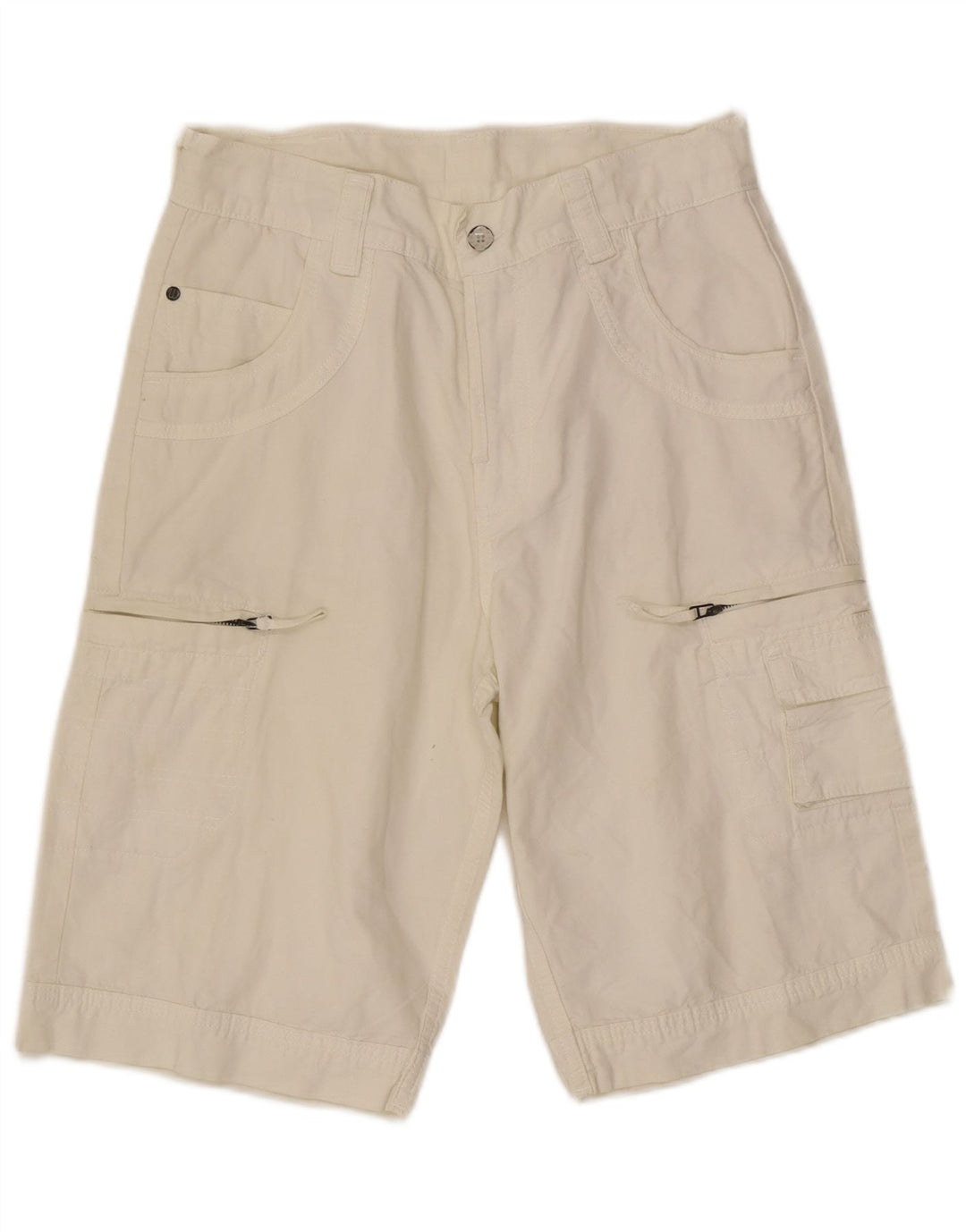 Pantaloncini cargo Wrangler Fitz da uomo W30 cotone bianco medio