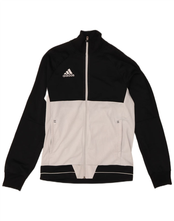 Giacca da ginnastica da uomo Adidas Small nera in poliestere color block