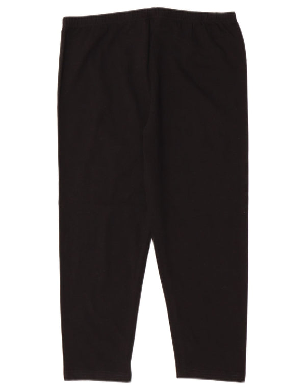 Leggings Capri grafici da donna Lotto UK 14 grande cotone nero