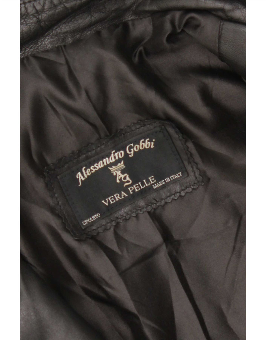 Giacca in pelle da donna vintage UK 14 in pelle nera media