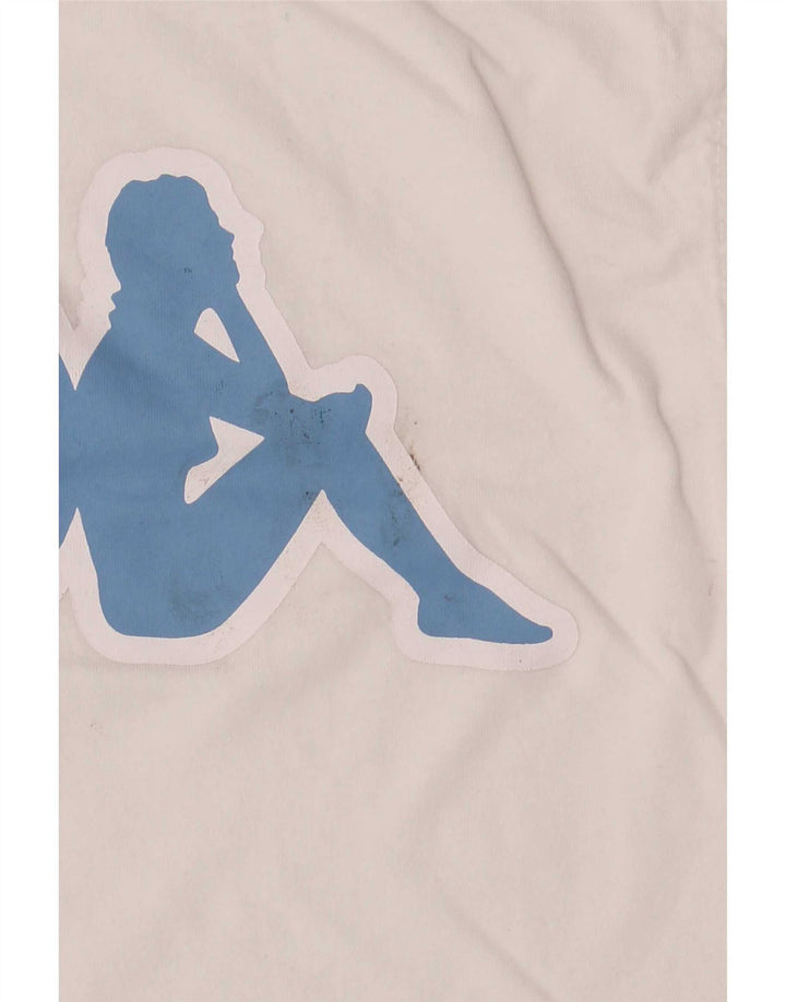 Canotta grafica da uomo Kappa in cotone bianco medio