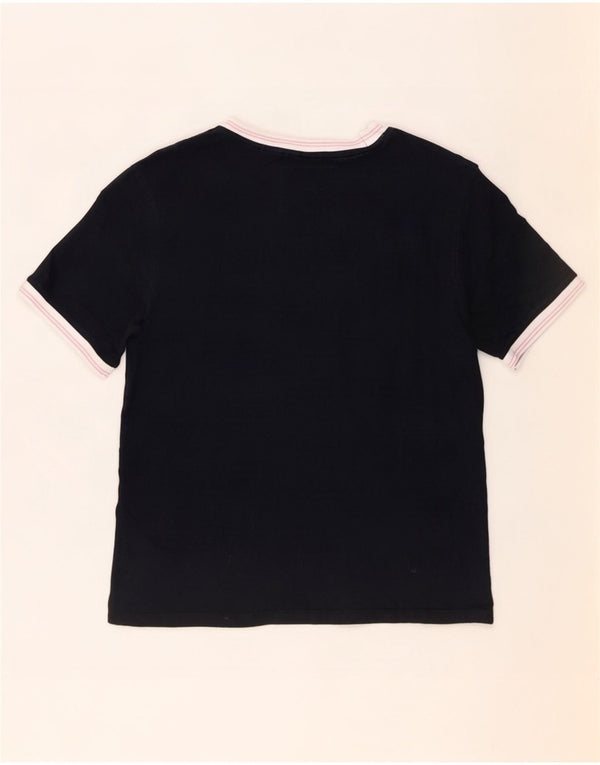 T-shirt grafica da donna Jack Wills Top UK 12 cotone blu navy medio