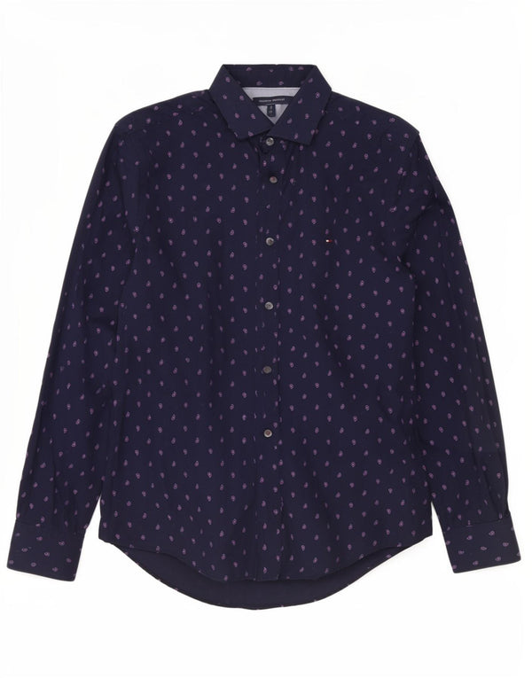 Camicia da uomo Tommy Hilfiger in cotone Paisley medio blu navy