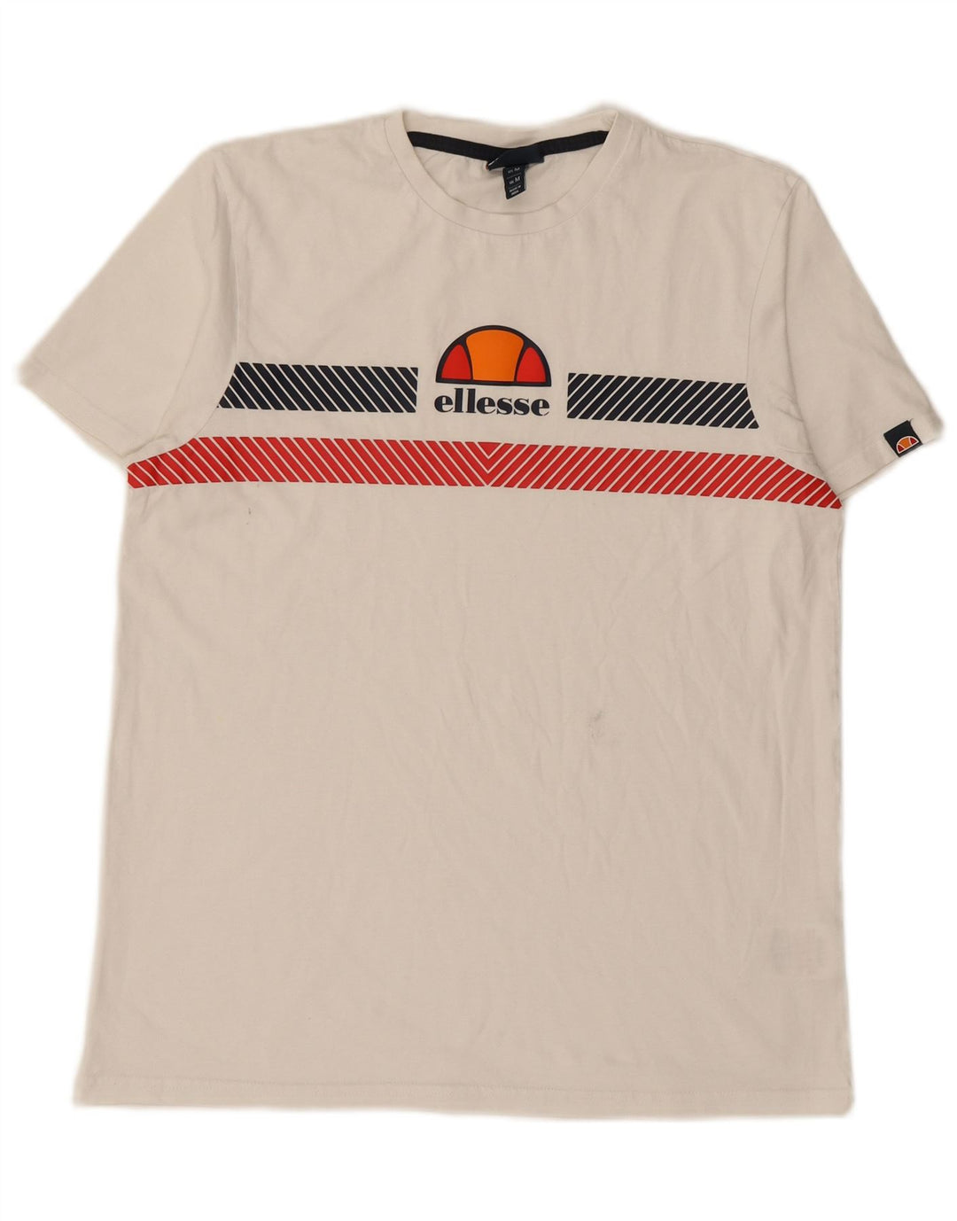 ELLESSE T-shirt grafica da uomo Top in cotone bianco medio