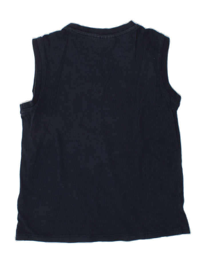 DIADORA Boys Graphic Vest Top 7-8 Years Medium Navy Blue Cotton Vintage Diadora and Second-Hand Diadora from Messina Hembry 