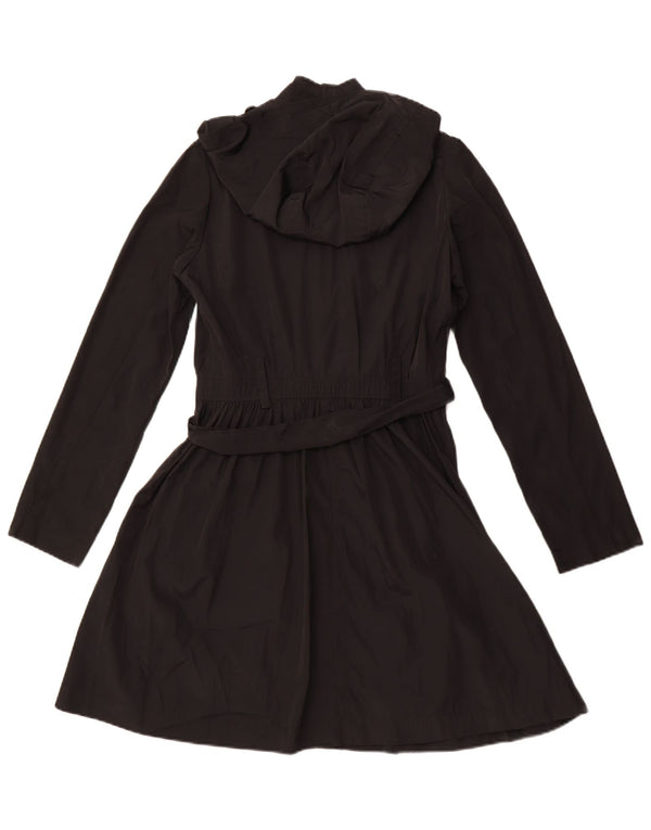 Trench Donna con Cappuccio BENETTON IT 42 Medio Nero Poliestere
