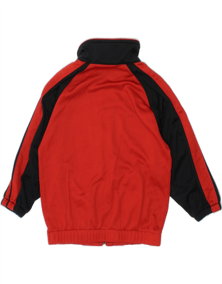 ASICS Boys Tracksuit Top Jacket 2-3 Years Red Colourblock Polyester Vintage Asics and Second-Hand Asics from Messina Hembry 