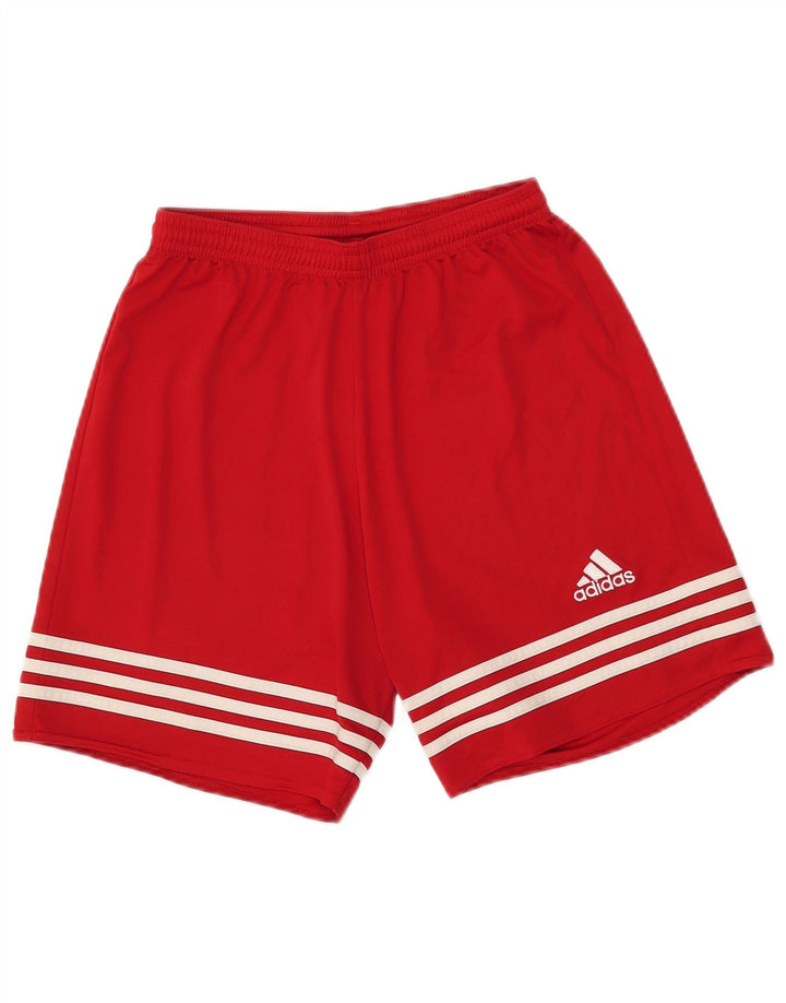 Pantaloncini sportivi Adidas Climalite da uomo piccoli in poliestere rosso