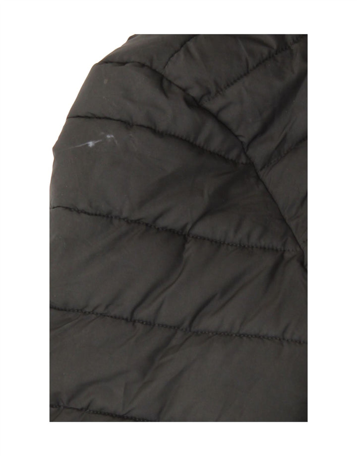 Giacca imbottita con cappuccio da donna Superdry UK 12 medio nero poliestere