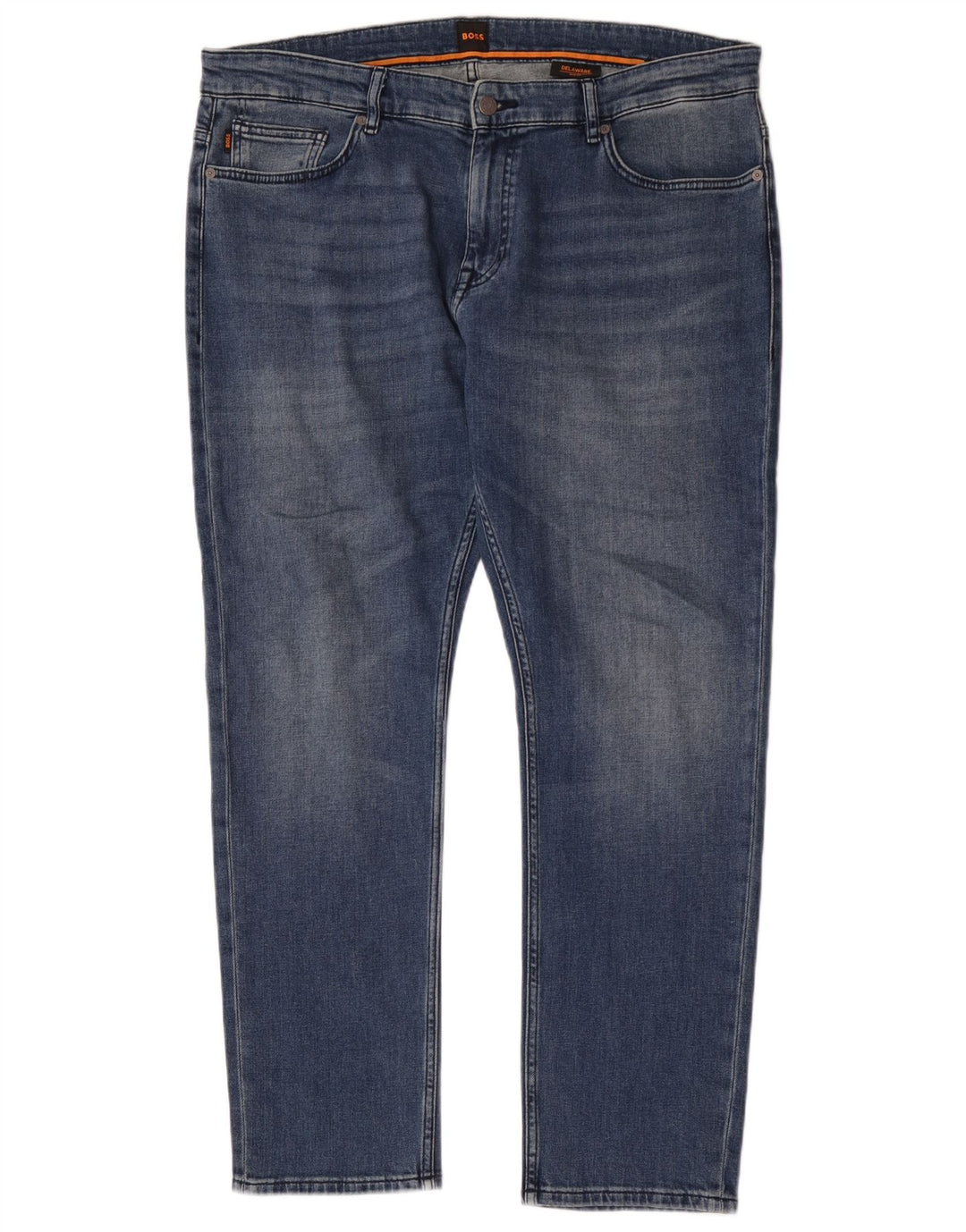 Jeans slim da uomo Delaware Hugo Boss W38 L32 cotone blu