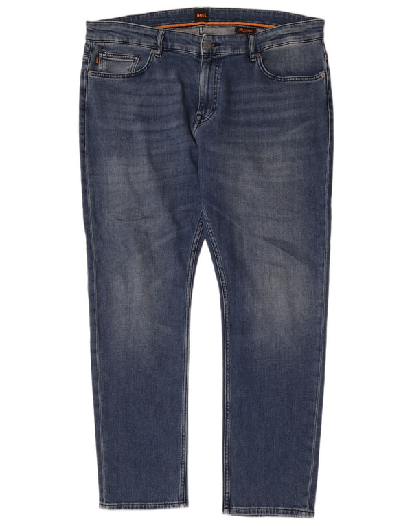 Jeans slim da uomo Delaware Hugo Boss W38 L32 cotone blu