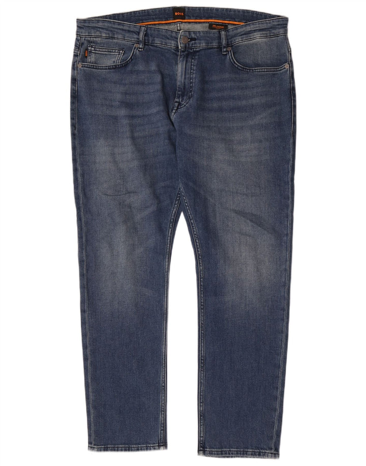 Jeans slim da uomo Delaware Hugo Boss W38 L32 cotone blu