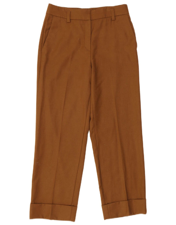 Pantaloni casual a vita alta da donna Massimo Dutti EU 38 Small W28 L27 Marrone
