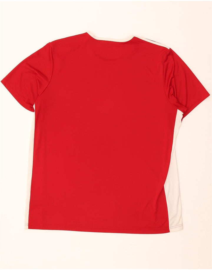 T-shirt Adidas Aeroready da uomo Top 2XL Poliestere color block rosso