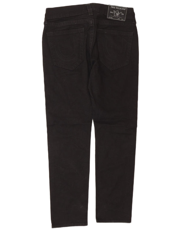 Jeans skinny da uomo True Religion Rocco vestibilità rilassata W32 L30 cotone nero