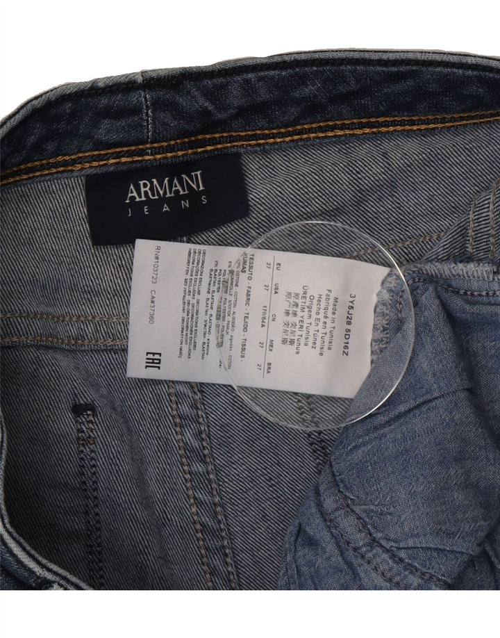 ARMANI Womens Skinny Jeans W27 L30 Blue Cotton Vintage Armani and Second-Hand Armani from Messina Hembry 