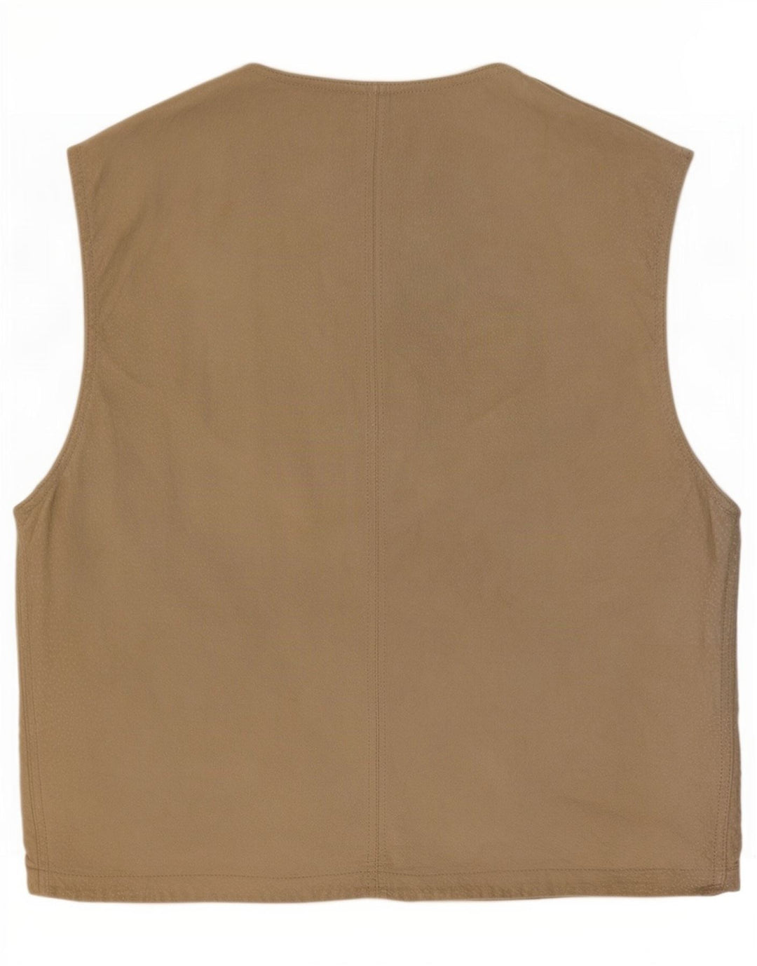 Gilet multiuso vintage da uomo in pelle scamosciata IT 48 in pelle beige medio