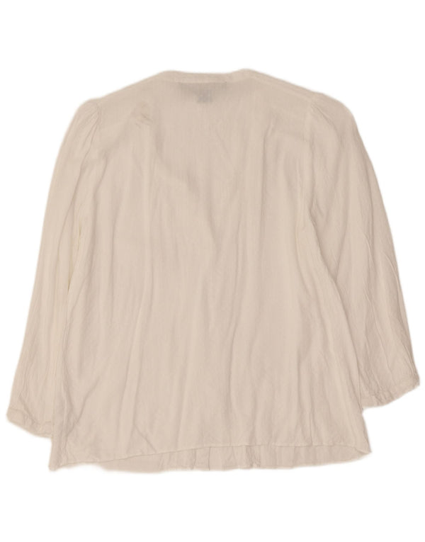 French Connection Womens 3/4 Sleeve Shirt Blouse UK 8 Small White Viscose