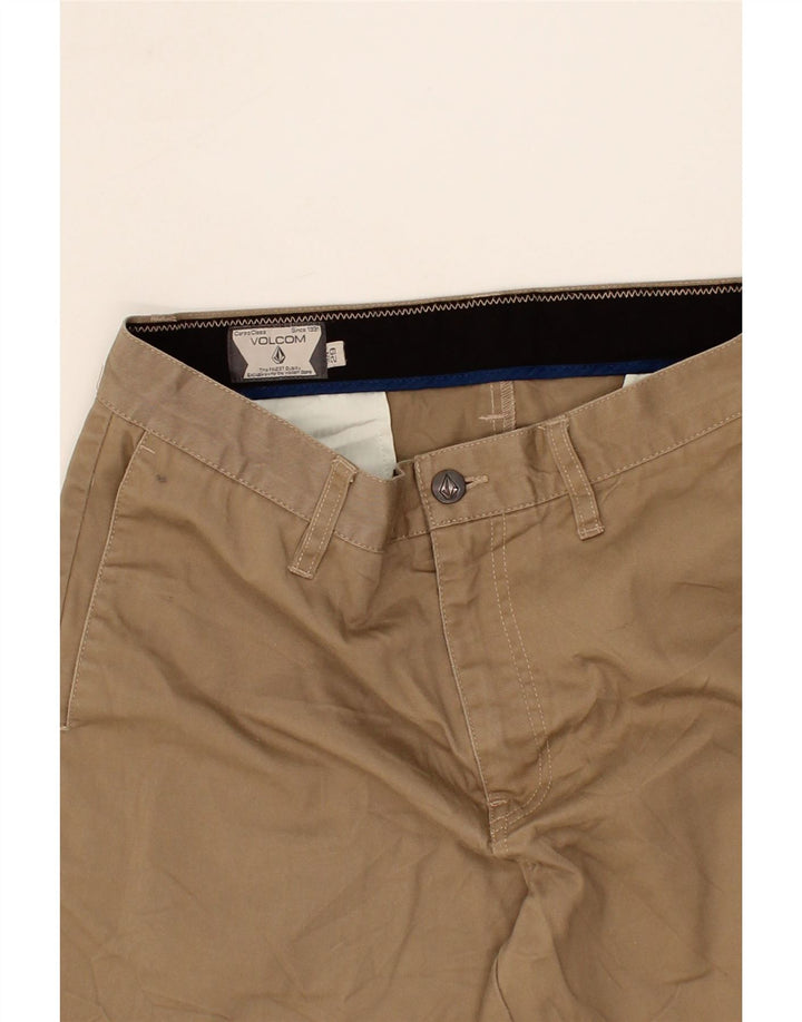 VOLCOM Mens Chino Shorts W29 Small Beige Cotton Vintage Volcom and Second-Hand Volcom from Messina Hembry 