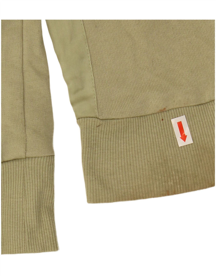 Maglione con cappuccio corto da donna Topshop UK 14 poliestere kaki medio