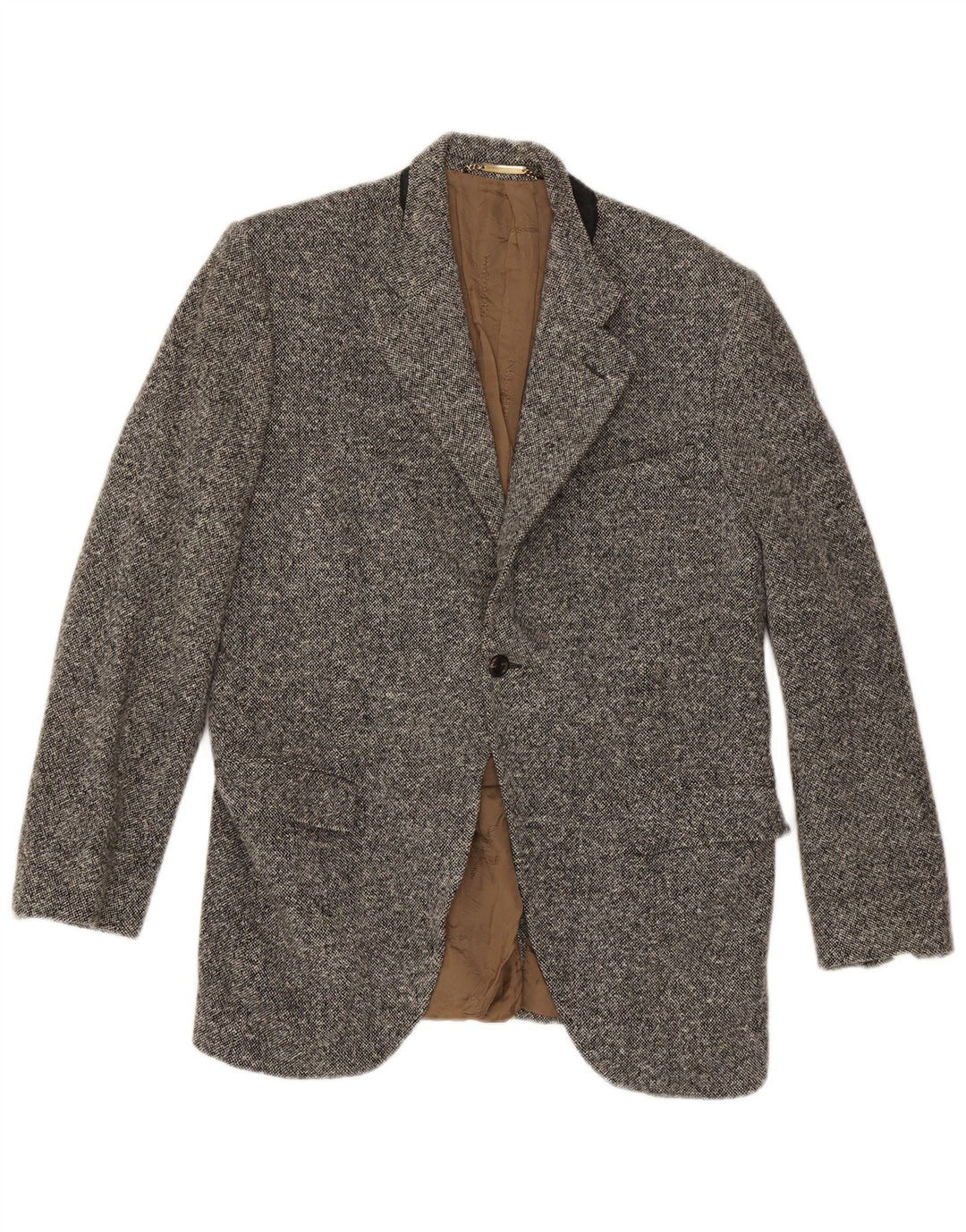 Giacca blazer da uomo a 1 bottone Dolce & Gabbana IT 52 XL lana screziata grigia