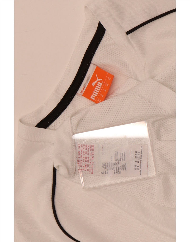 T-shirt grafica da uomo Puma Top in poliestere bianco medio