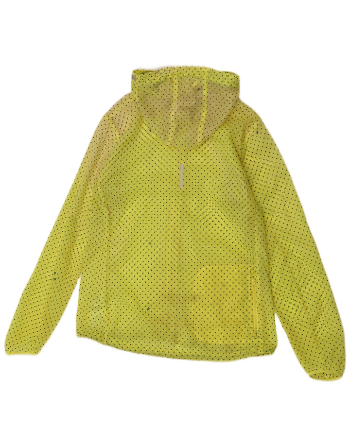 Giacca antipioggia con cappuccio Nike da donna UK 14 medio giallo maculato