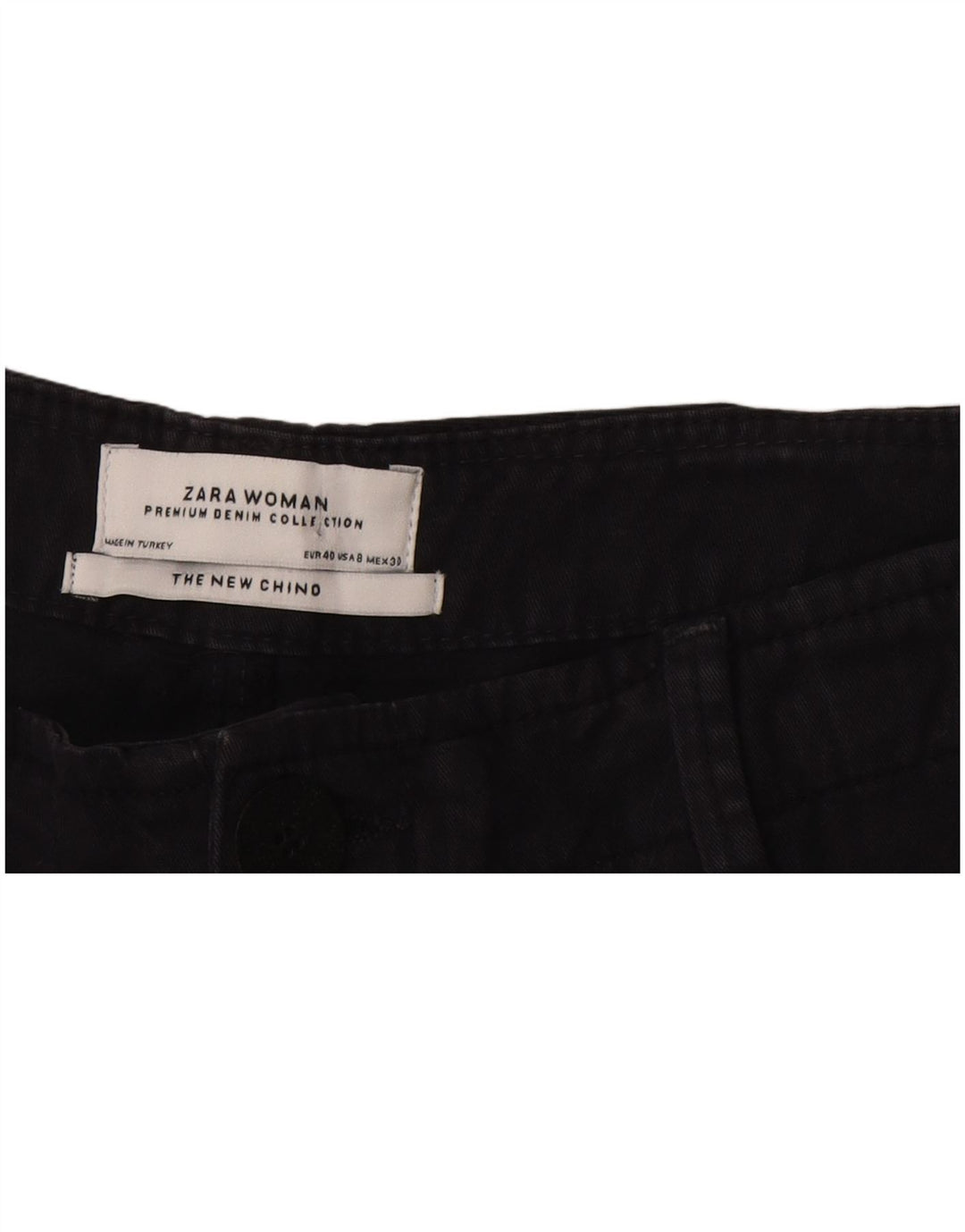 Pantaloni chino slim da donna Zara EU 40 medi W30 L27 Blu navy