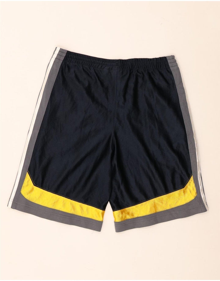 Pantaloncini sportivi Adidas da ragazzo 15-16 anni in poliestere color block blu