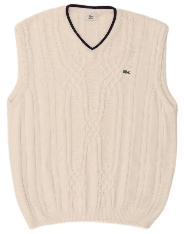 Canottiera da uomo Lacoste taglia 6 XL in cotone bianco