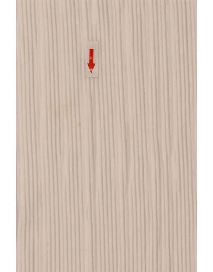 Abito a trapezio a maniche lunghe da donna Zara UK 14 Poliestere bianco medio