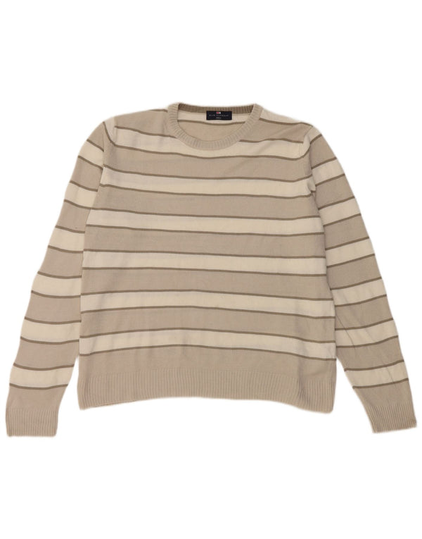 Maglione maglione girocollo da uomo Marks & Spencer blu Harbour beige medio