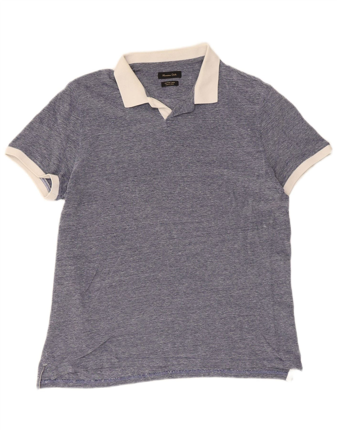 Polo Rugby Uomo Massimo Dutti Large Blu Cotone