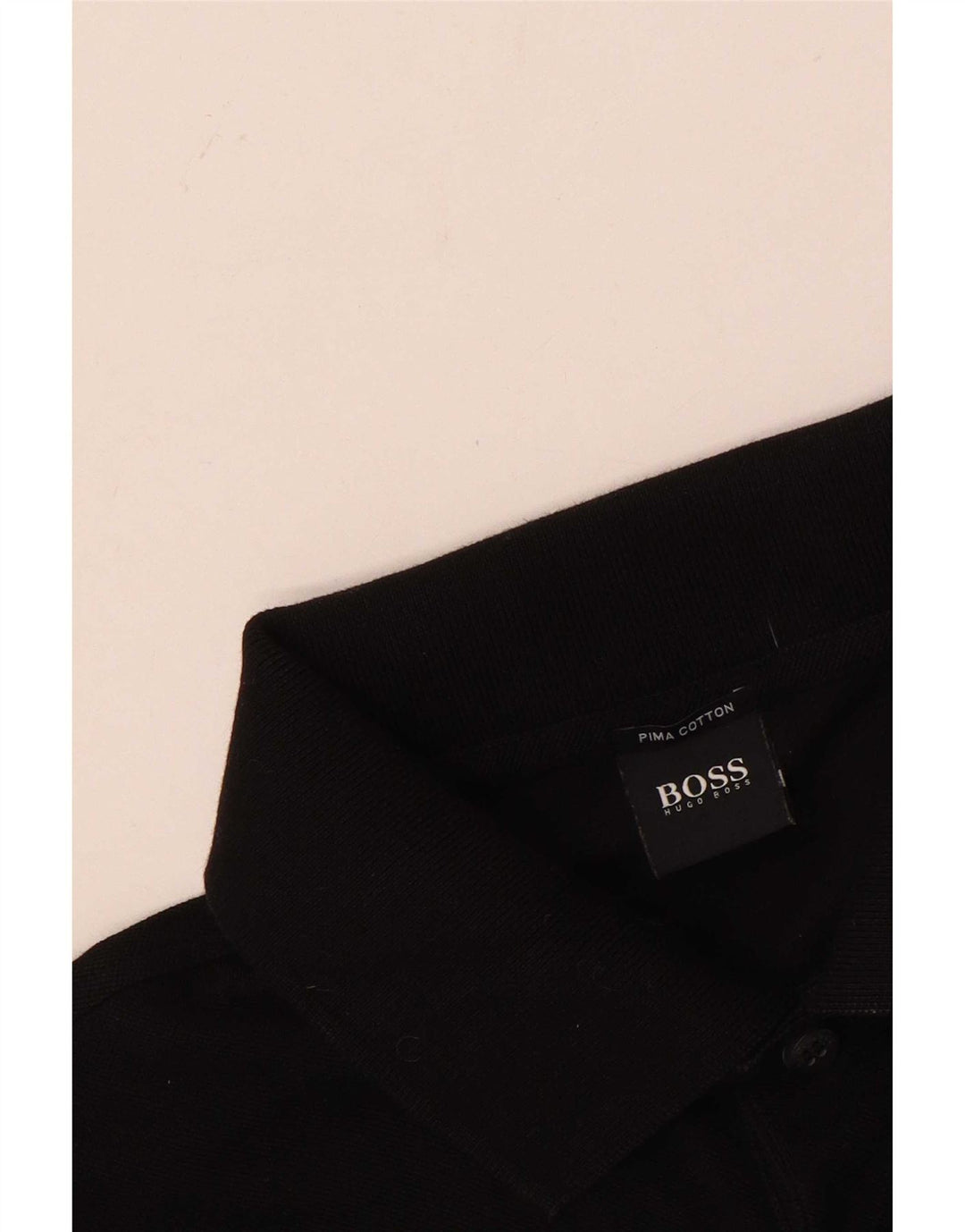Polo da uomo Hugo Boss in cotone nero medio