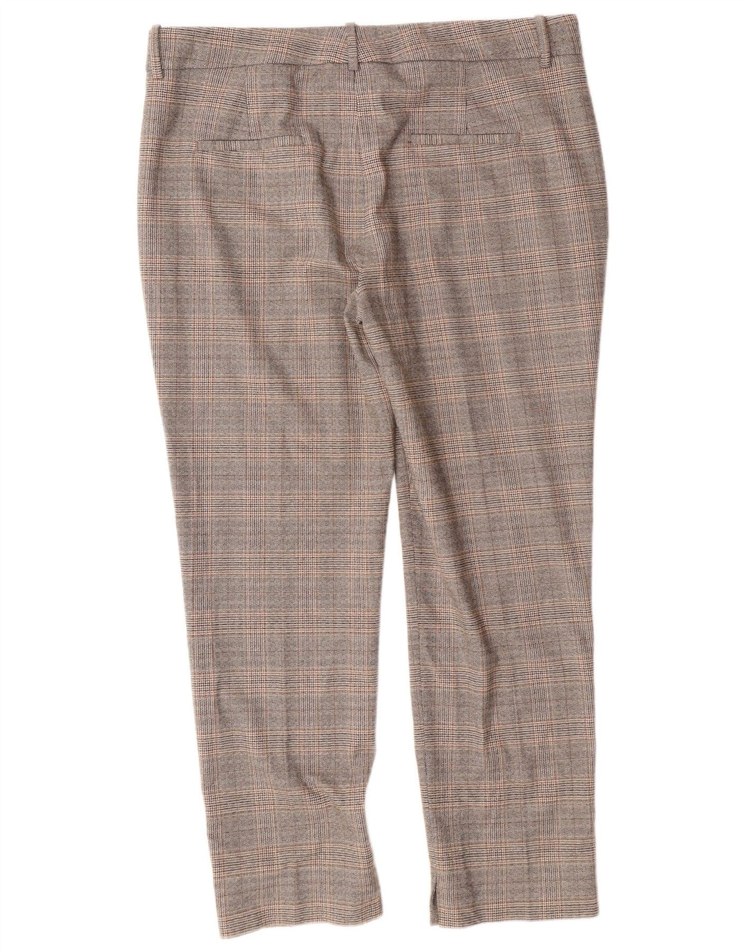 Pantaloni chino slim fit da donna ZARA EU 42 Large W32 L27 grigio a quadri