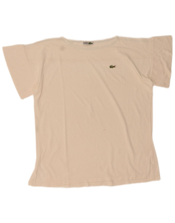T-shirt da donna Lacoste taglia 44 grande in cotone bianco