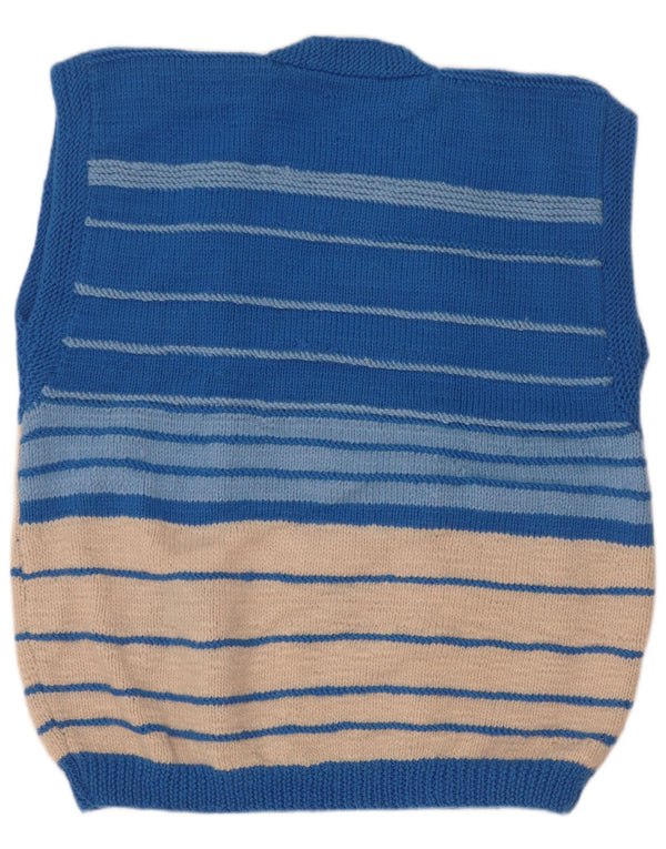 Canotta vintage da uomo a righe beige medio