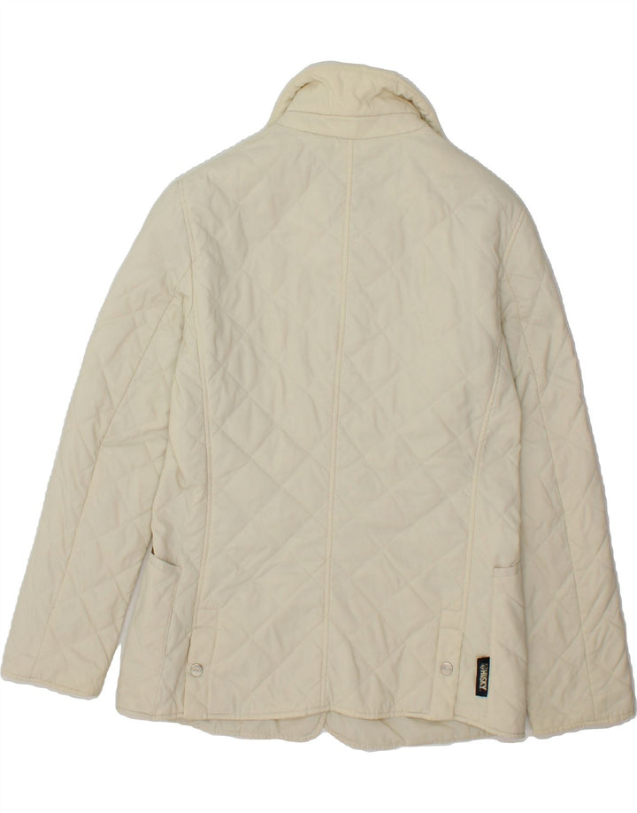 HUSKY Womens Quilted Jacket IT 46 Large White Vintage Husky and Second-Hand Husky from Messina Hembry 