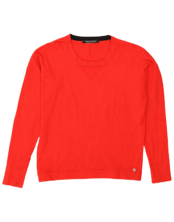 Maglione maglione girocollo da donna Penny Black UK 12 rosso medio