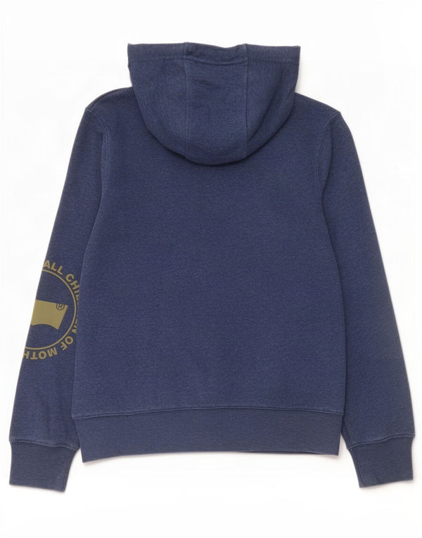 Maglione con cappuccio e zip grafica per ragazzi Levi's 11-12 anni in cotone blu