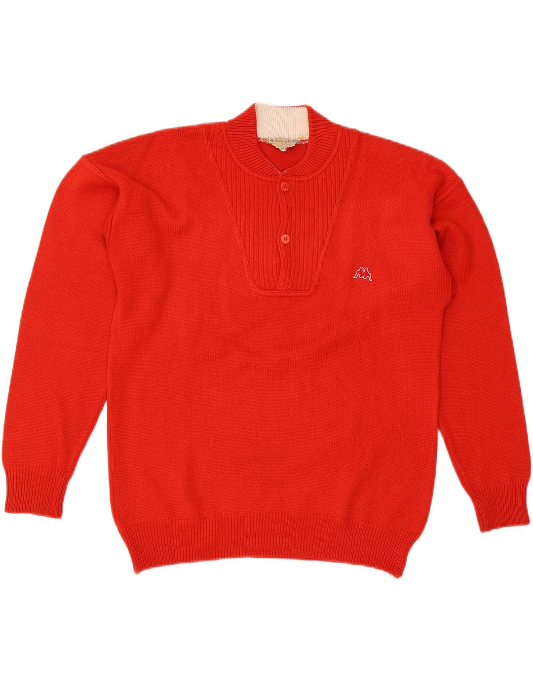 Maglione Kappa Uomo Girocollo IT 48 Rosso Medio Lana